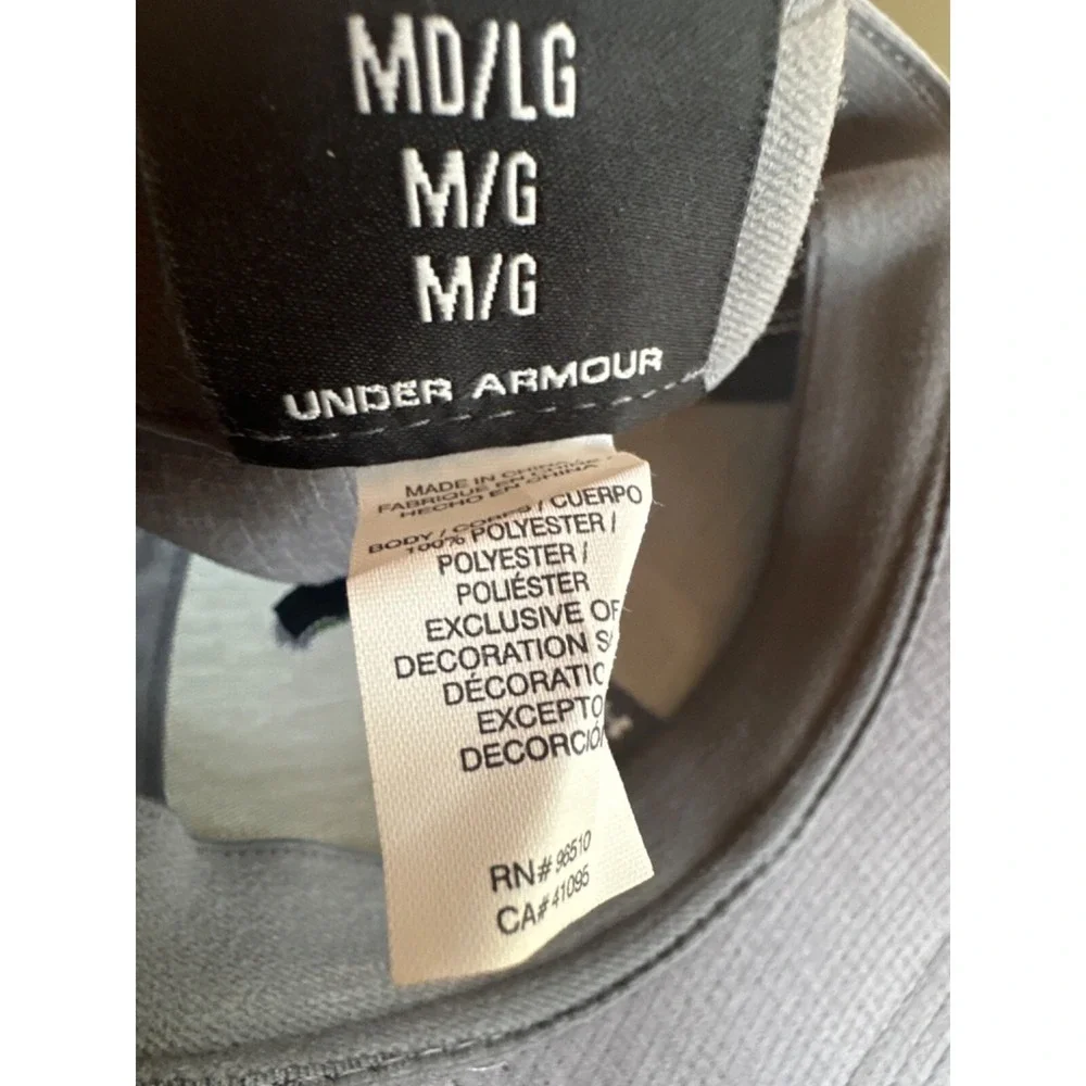 Under Armour Gray Hat Cap‎ Stretch Fit Size Medium / Large
